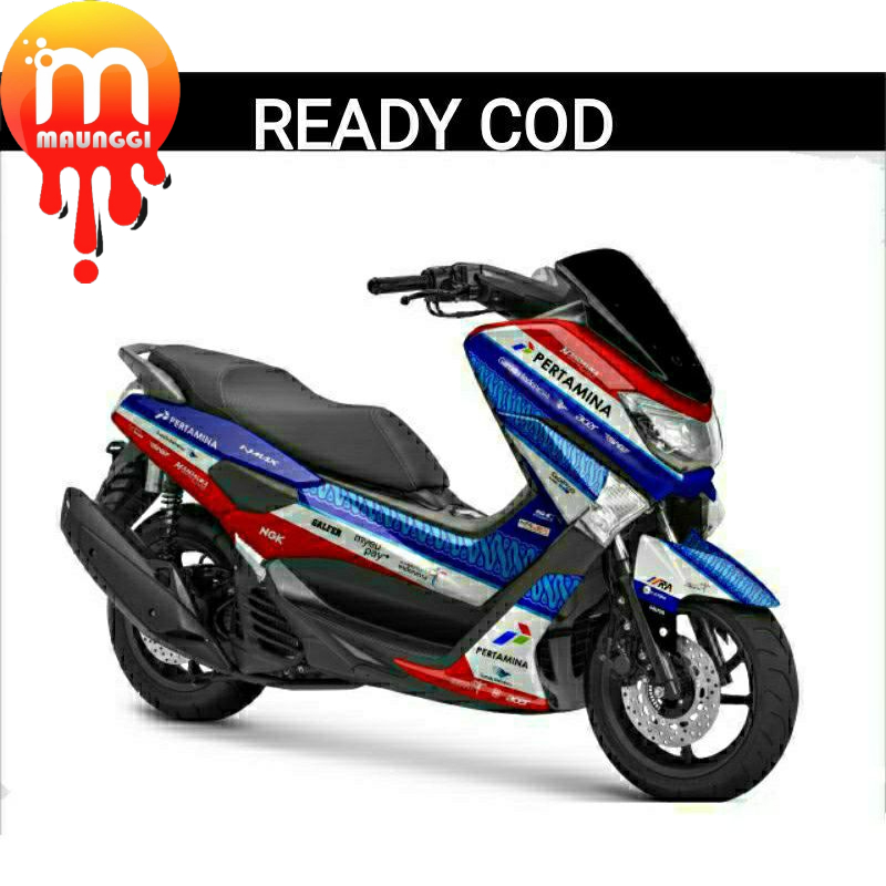 Decal nmax old full body motif pertamina mandalika Striping full variasi nmax 155 Stiker nmax old155