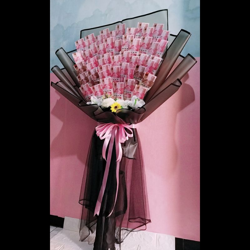 Buket Uang Palsu/Asli