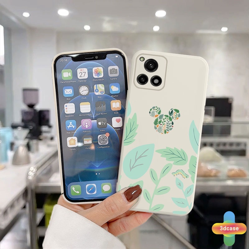 Case HP Realme C21Y C11 2021 C15 C21 C25 C20 C12 C3 C25S 5 5S 5i 6i C17 7i C1 C31 C35 C25Y C2 C3i C20A realme Narzo 20 10 10A 20A 30A A54 A15 A16 A9 A5 A7 A5S A95 A53 A33 Y12 Y20 A12 Cute Mickey Minnie Mouse Flower Anti-fall Case