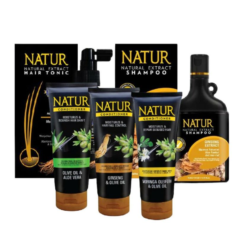 NATUR HAIR CARE SERIES/HAIR TONIC NATUR/SHAMPO NATUR/CONDITIONER NATUR ~ ORIGINAL 100%