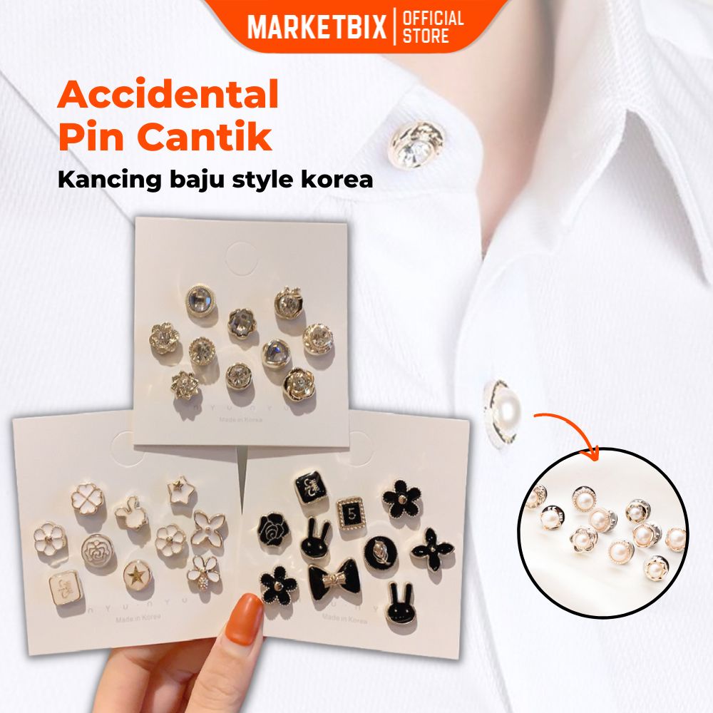 MARKETBIX 10pcss Pin Baju Bross Hijab Klip Kecil Aksesoris Fashion Wanita Korea