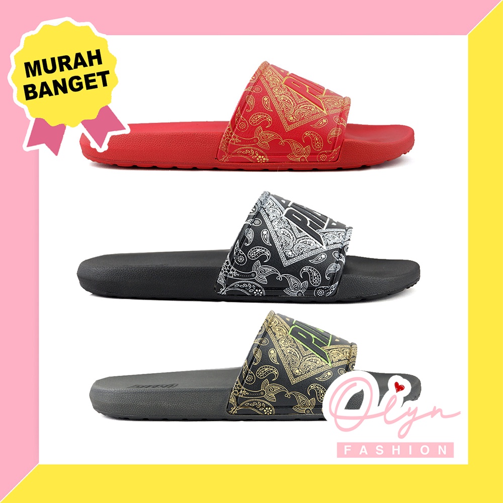 Sandal Slip On Pria/Sandal Cowok Piero PUNA PAISLEY
