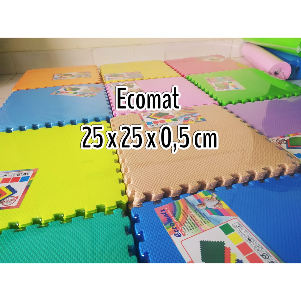 Evaamat Polos - Matras Puzzle - Alas Lantai Tikar Karpet 25x25x0,5 cm