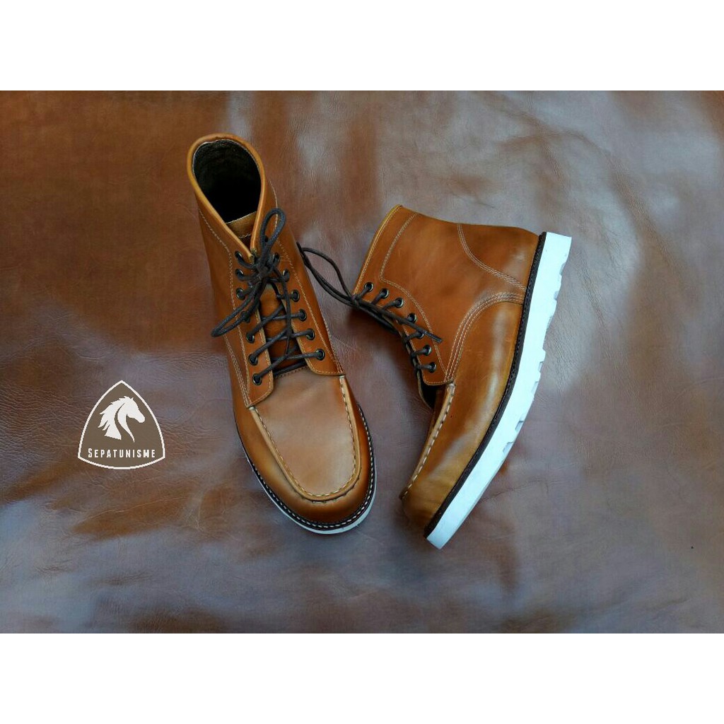 Sepatu Boots Casual Sepatu Boots Kulit Asli Sepatunisme Boots Klasik Redwing