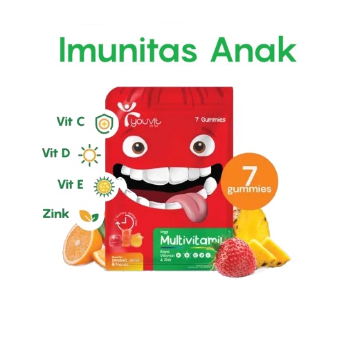 YOUVIT MULTIVITAMIN ANAK ISI 7 PCS GUMMY