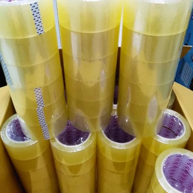 

♬ lakban murah kualitas premium 48mm x 100 yard / 1 slop isi 6roll - bening ➪