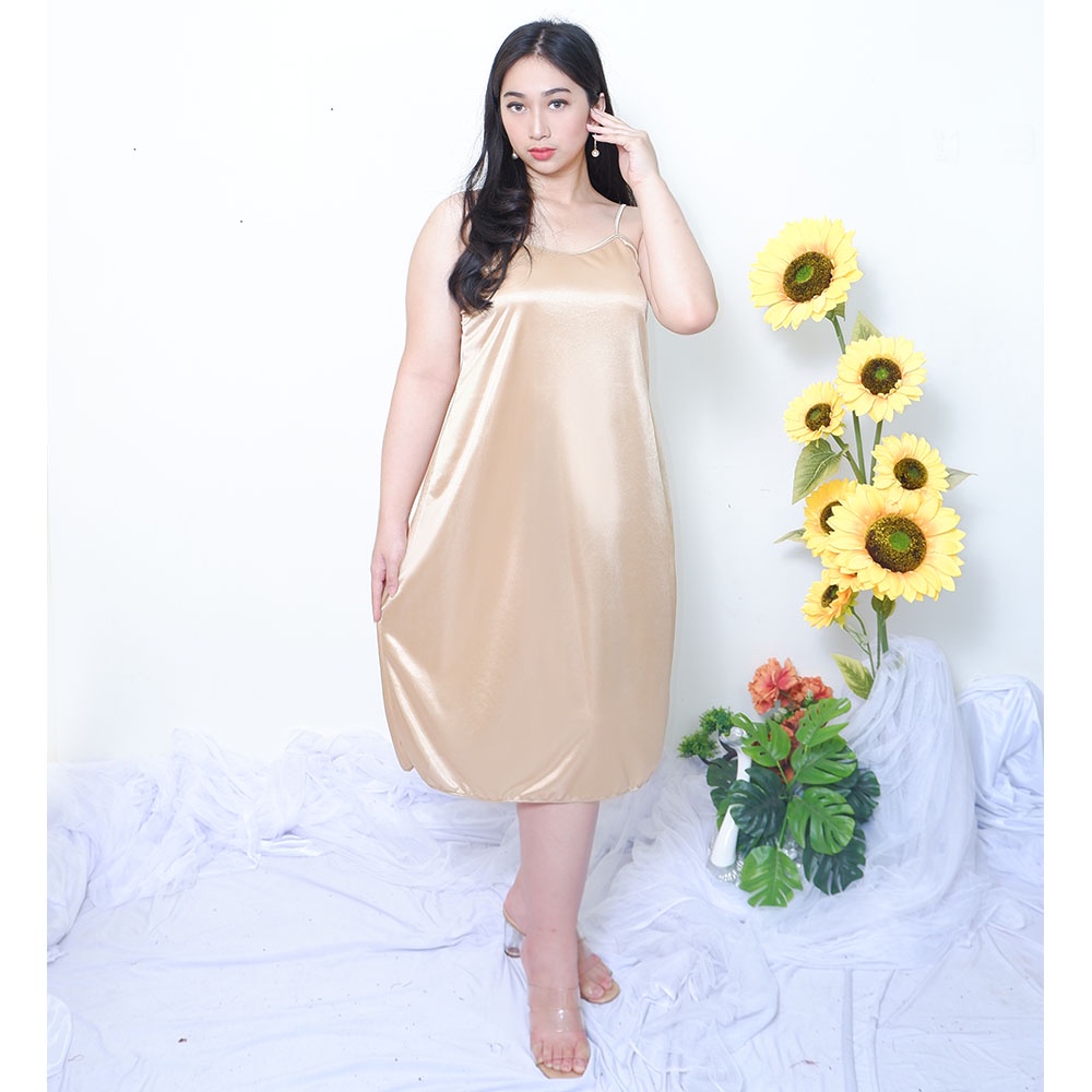 FOLVA Bridal dress wedding tanktop tidur satin 1619LGDR_XL big size