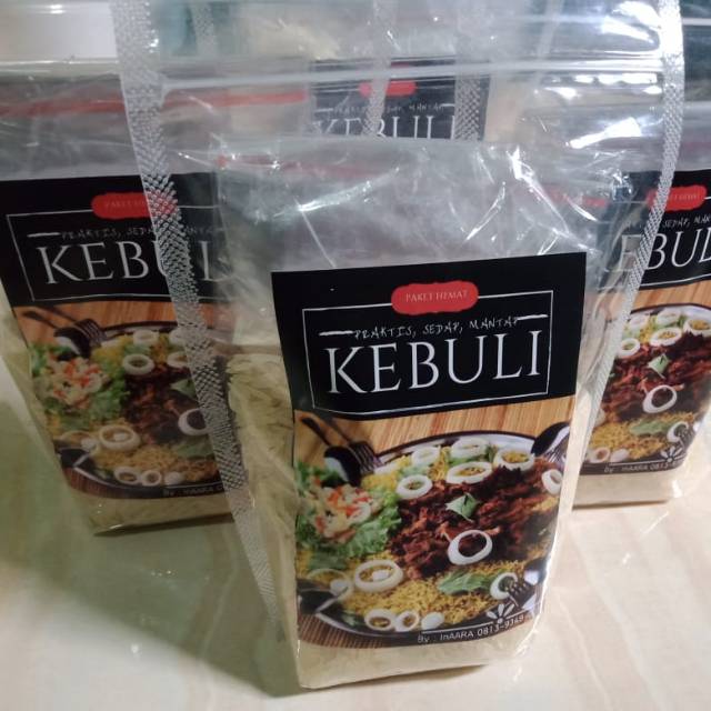 

Beras basmati 250 gram + minyak Samin + bumbu kebuli pasta