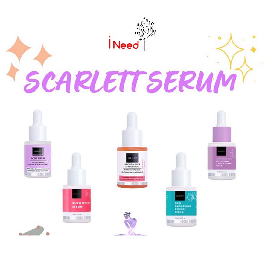 (INEED) SCARLETT WHITENING SERUM - Serum Acne | Serum Brightly | Serum Glowtening