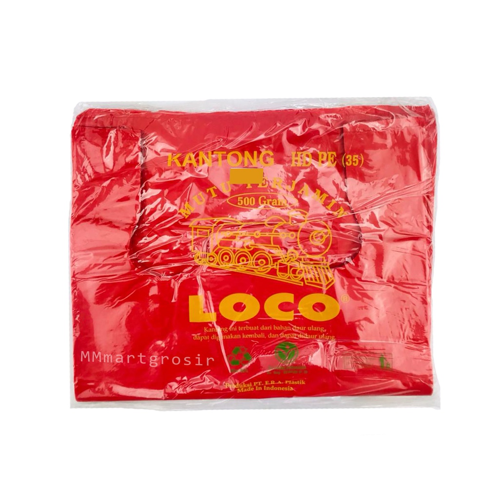 Loco / Kantong HDPE 35 / Kantong Plastik Merah / 500g