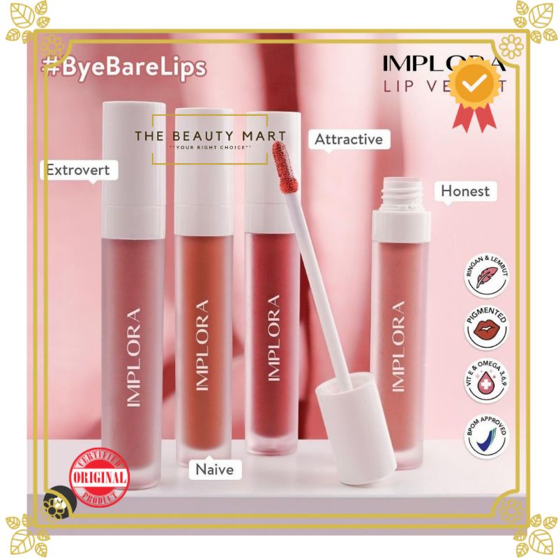 IMPLORA Lip Velvet  4,6 gram | Lip Cream | Lipstik | Lipvelvet