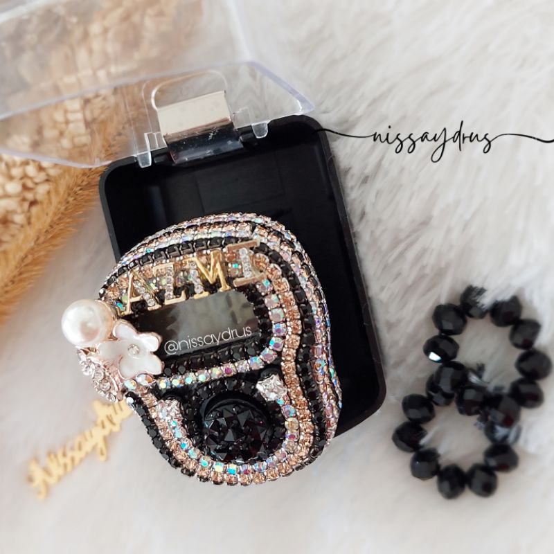 Nisa Aydrus - Black Silver Mocca Tasbih Digital Swarovski Cantik