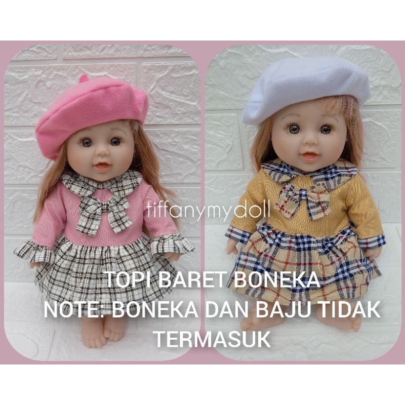 Topi Baret model korea untuk boneka (Boneka dan baju tidak termasuk