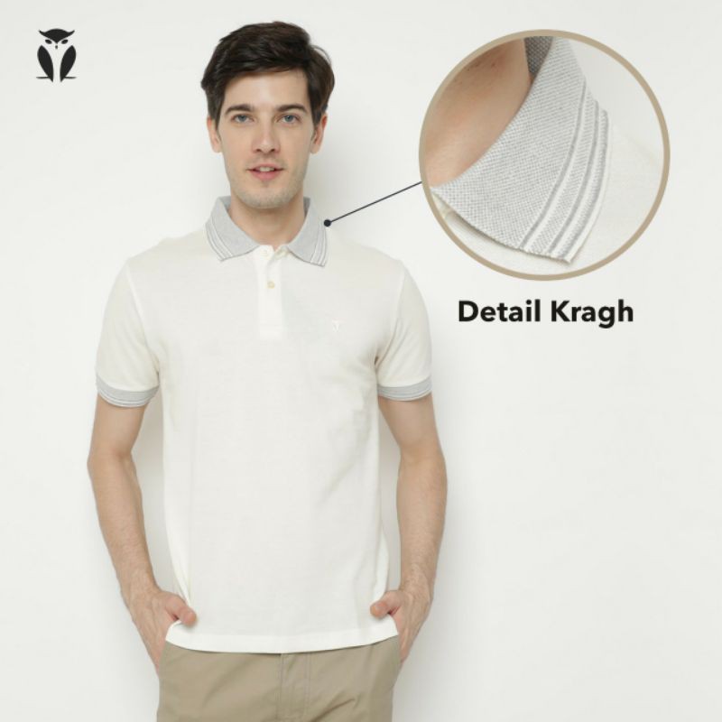 

AXTON Kaos Polo Pria / Kaos Kerah Jacquard Motif Two Tone Line Warna Orange:Purple;Lime;Off White