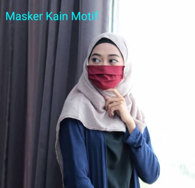 MASKER HIJAB KAIN TERMURAH DIJUAL SATUAN MOTIF WARNA