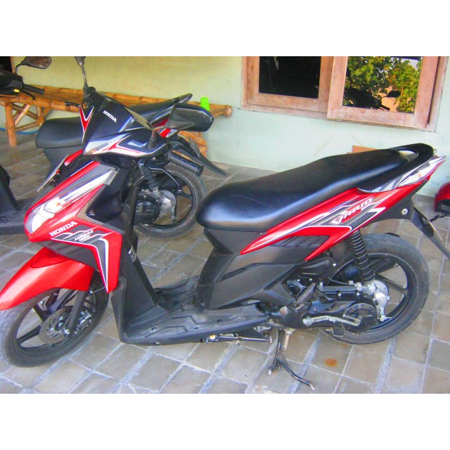 Stiker Striping Motor Honda Vario Techno 110 2010 Merah Hitam