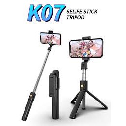 K07 2in1 Tripod + Tongsis Phone Holder Standing Bluetooth Wirelles