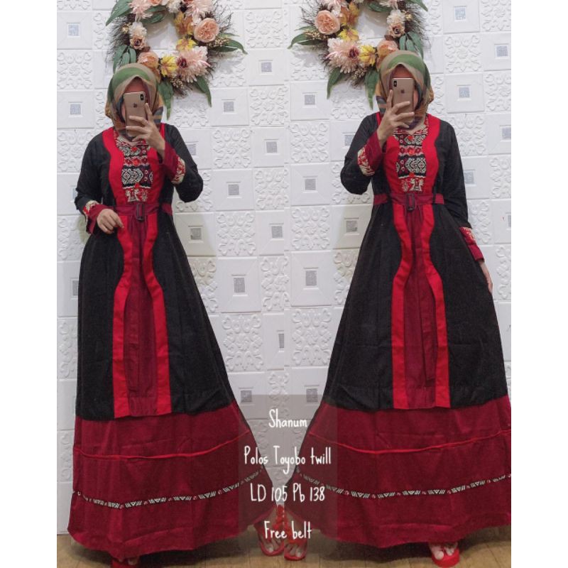 PROMO TAHUN BARU  gamis inayah motif / gamis sale/ gamis wanita