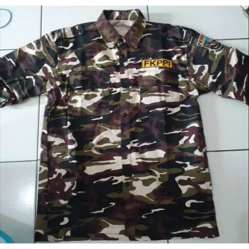 kameja PDH lengan pendek FKPPI + logo bordir bisa COD