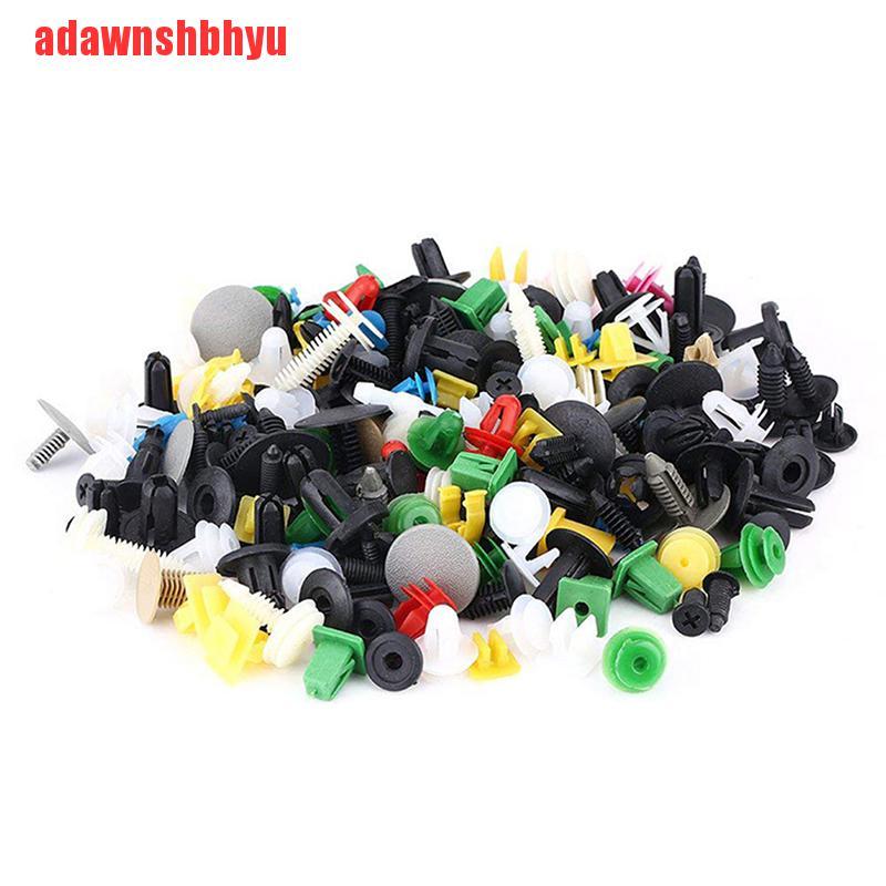 100pcs/set Rivet Pengencang Pintu Mobil Universal Campur Bahan Plastik