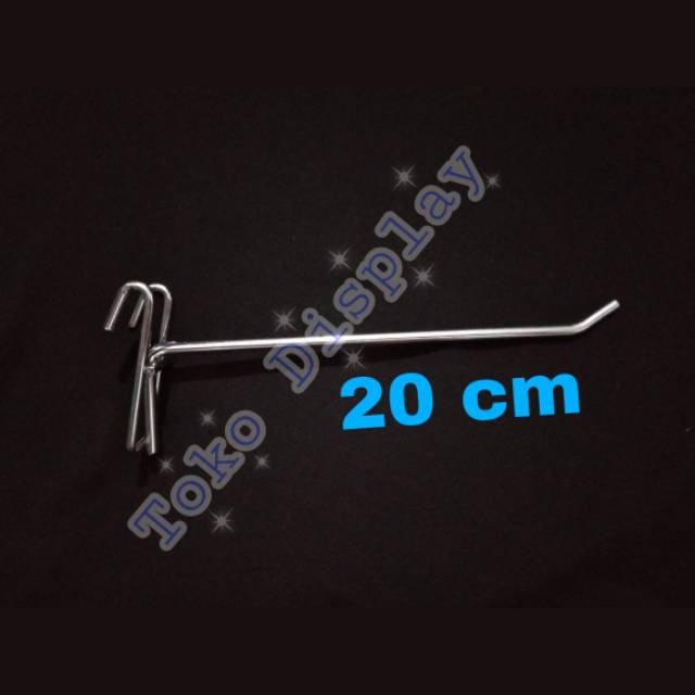 Gantungan display stainless steel 20cm cantelan pajangan aksesoris ram kawat stainless