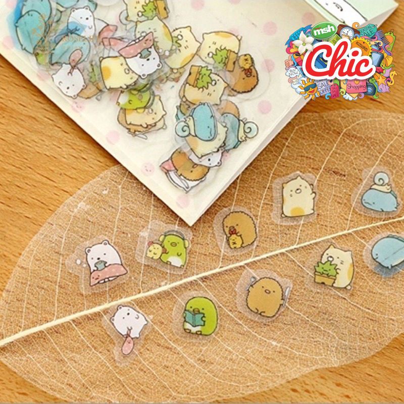 

Stiker Motif Kartun Sumikko Gurashi Rilakkuma Untuk Dekorasi 80pcs