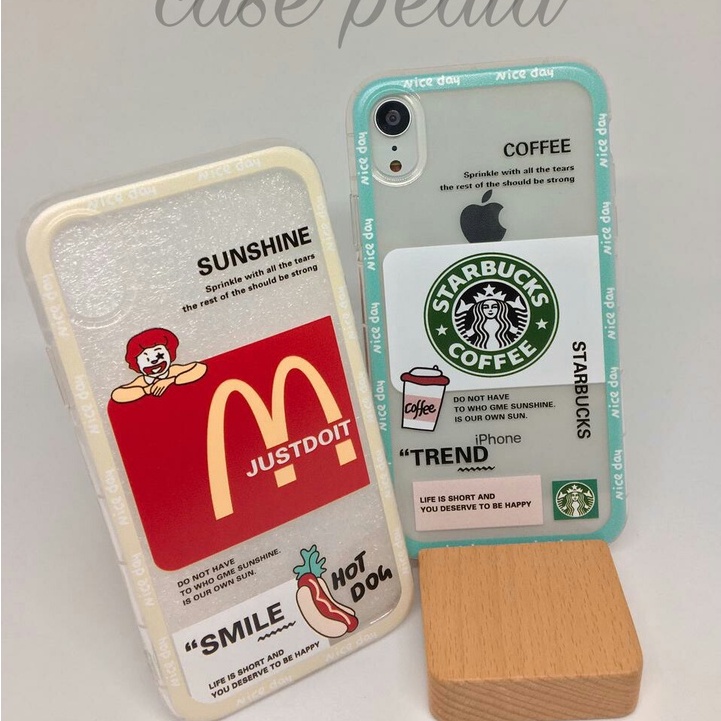 Case Casing Xiaomi Redmi 8 8A 9 9A 9C 9T Note 4 5 6 7 8 9 10 10s PRO POCO F3 M3 X3 NFC PRO Starbucks &amp; McDonald's