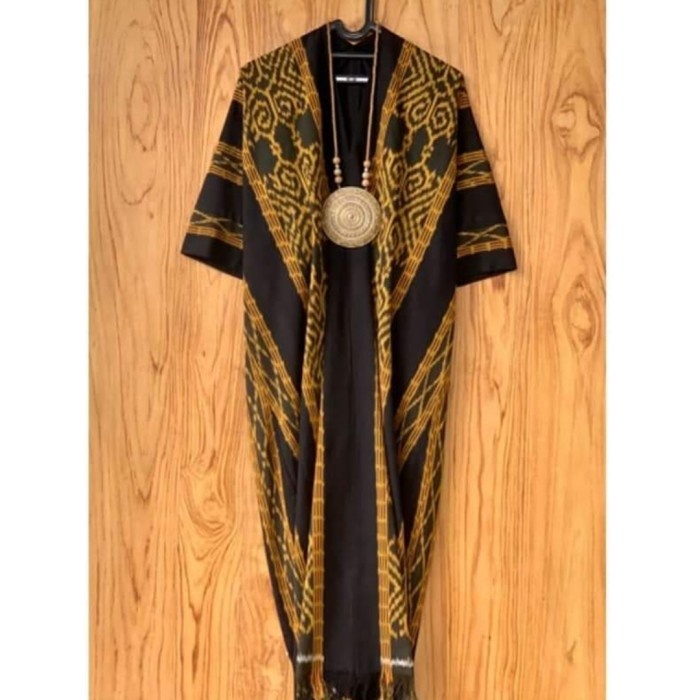 TERBARU        gamis kaftan batik tenun lurik baju muslim wanita