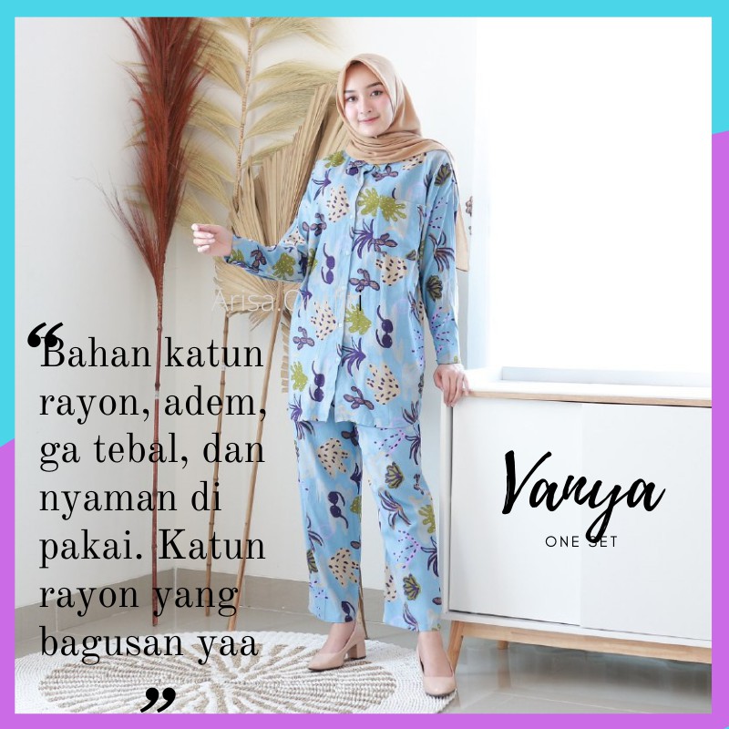 VANYA ONE SET ATAS BAWAH SETELAN WANITA REMAJA KEKINIAN