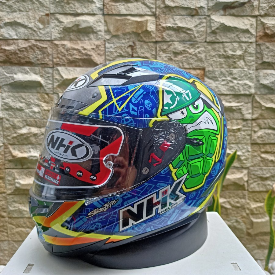 helm nhk full face nhk rx9 karel abraham silver