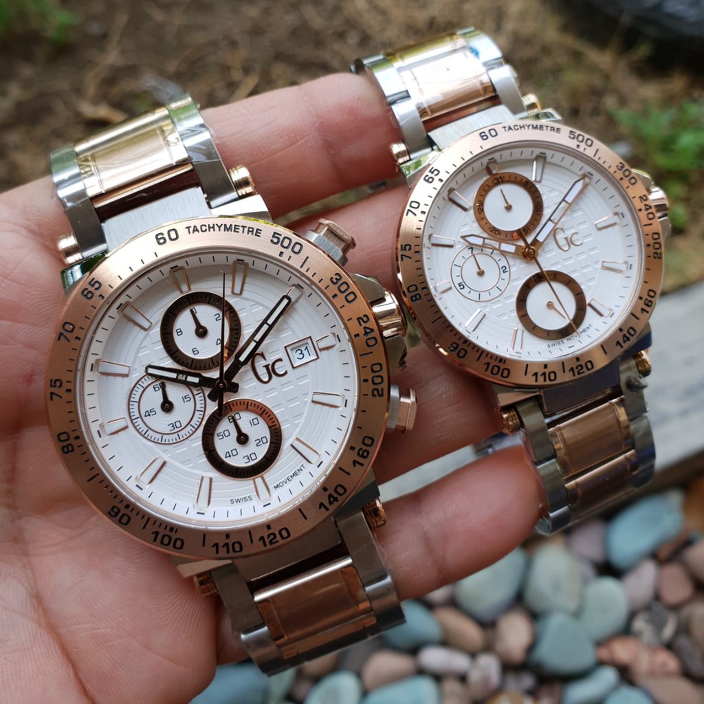 JAM TANGAN COUPLE GC COLLECTION RANTAI Y53005G2-Y36002G6