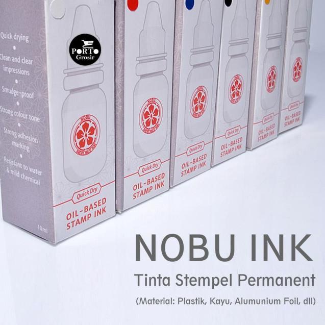 

❅ Tinta Stempel Permanen Nobu Ink - Cap Plastik - Cap Expired Date 10ml - Biru ❀