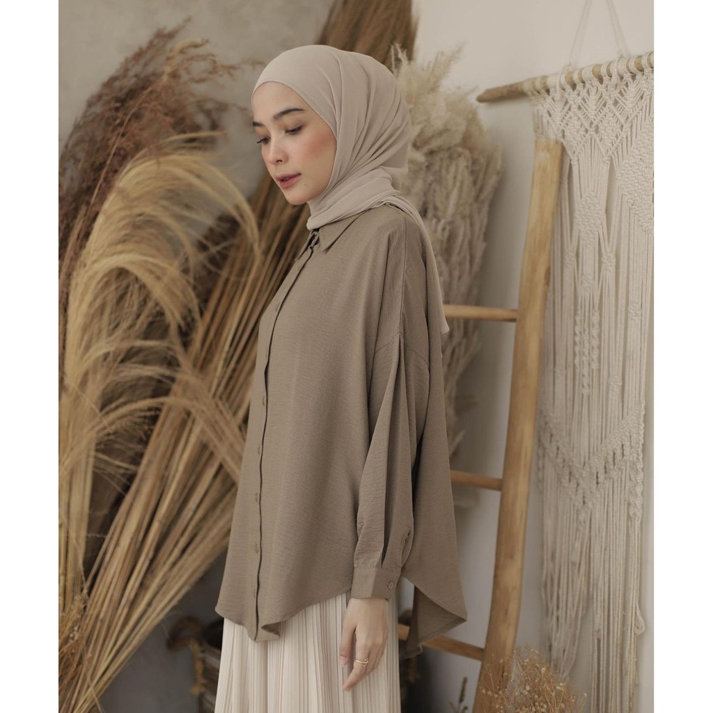 BEST SELLER - ANISSA KEMEJA OVERSIZE - KATUN RAYON - BAHAN ADEM  - BISA COD