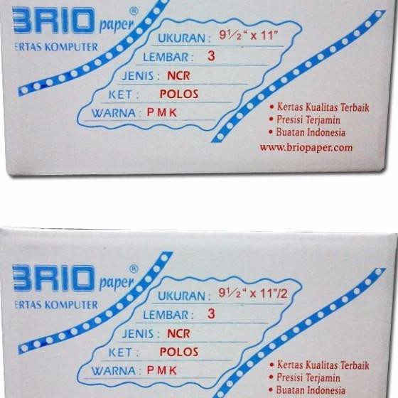 

Kertas Continuous Form 3 ply NCR brio K3-K3/2 Ukuran 9.5x11