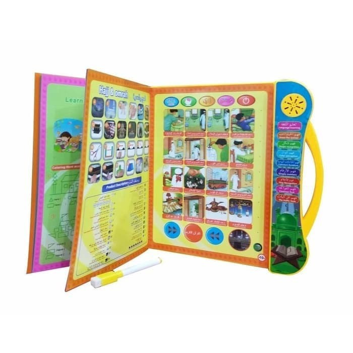 E-Book Muslim / ebook 4 bahasa islamic - mainan edukasi buku pintar + spidol-2