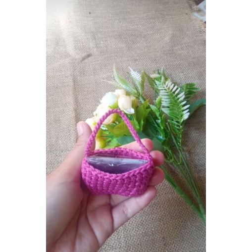 angpao bag crochet, angpao rajut, angpao lebaran