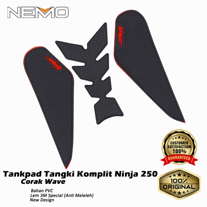 Tankpad / Tankgrip Set Ninja 250 Fi 2018 New Nemo