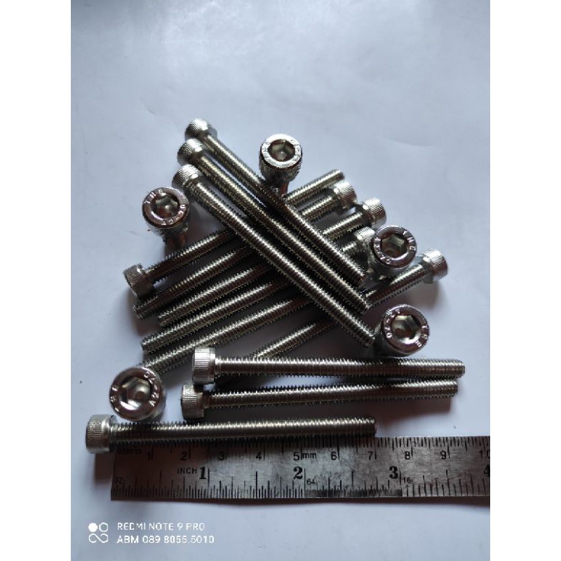 Baut L Stainless M6 x 70 atau Baut 10 Panjang 7cm