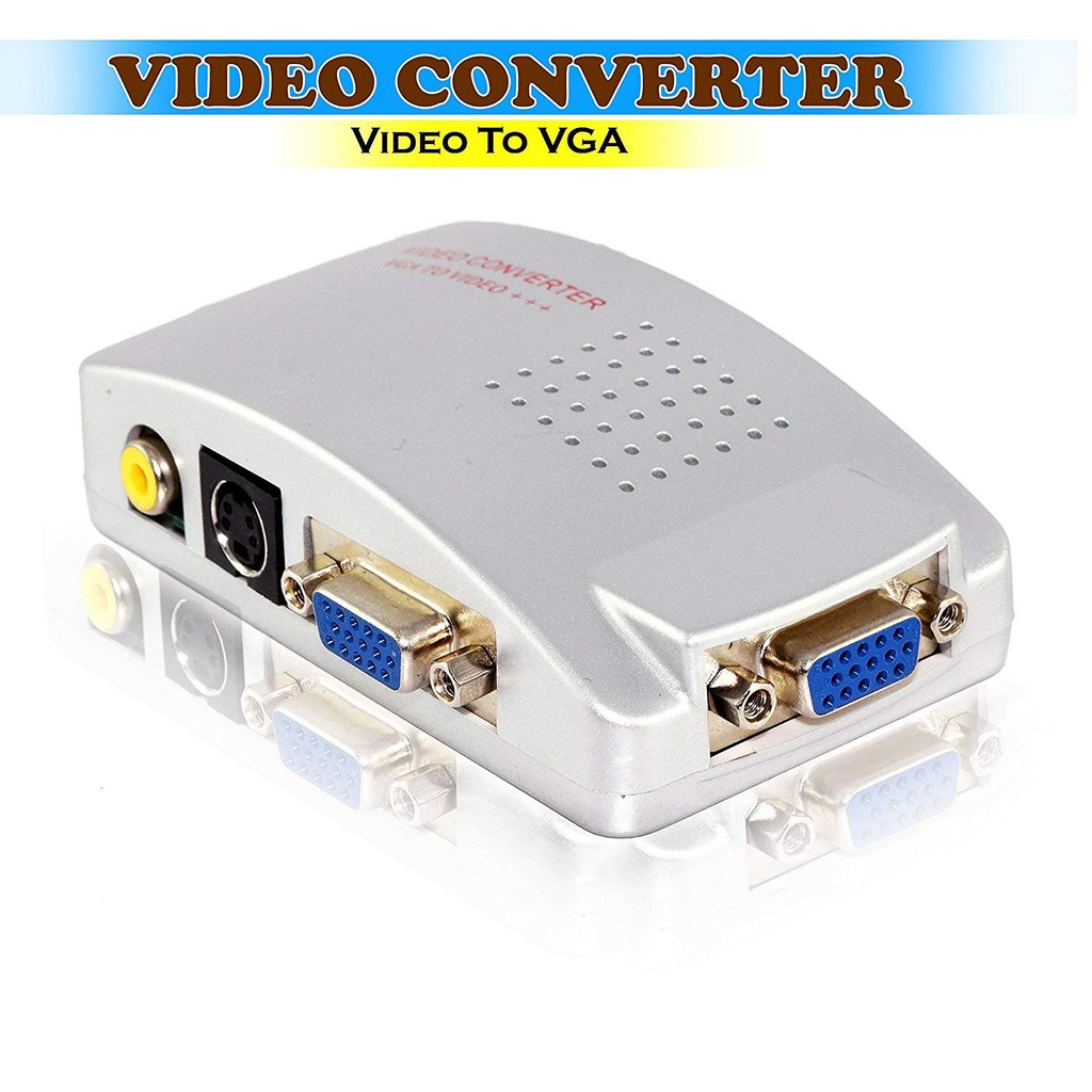 Jual Box Converter Vga To Rca Av Audio Indonesia Shopee Indonesia