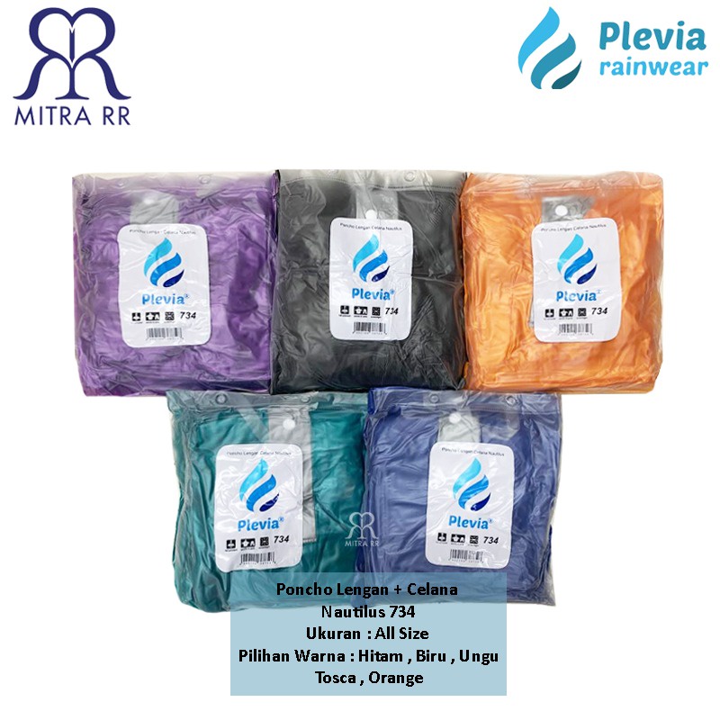 Jas Hujan Poncho Lengan Celana Plevia Nautilus 734 – Ponco Motor Unisex