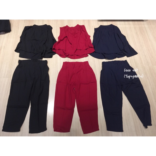 coco set ( setelan top + pants)