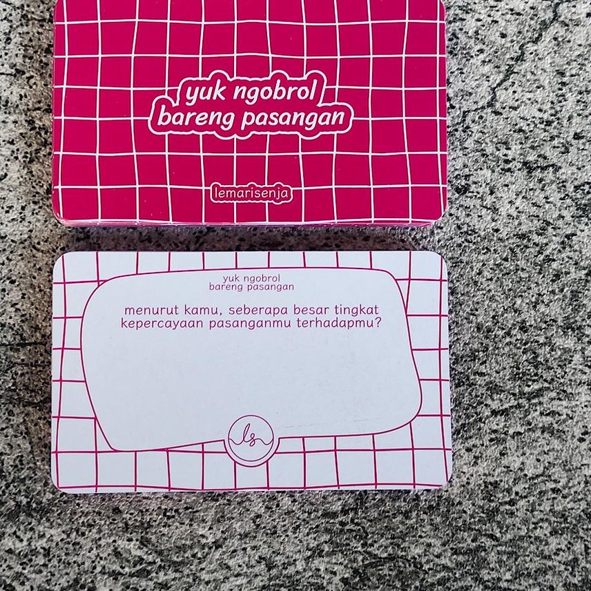 ✬ Lemari Senja - Kartu Permainan - Yuk Ngobrol bareng pasangan - kartu deep talk card game seperti t