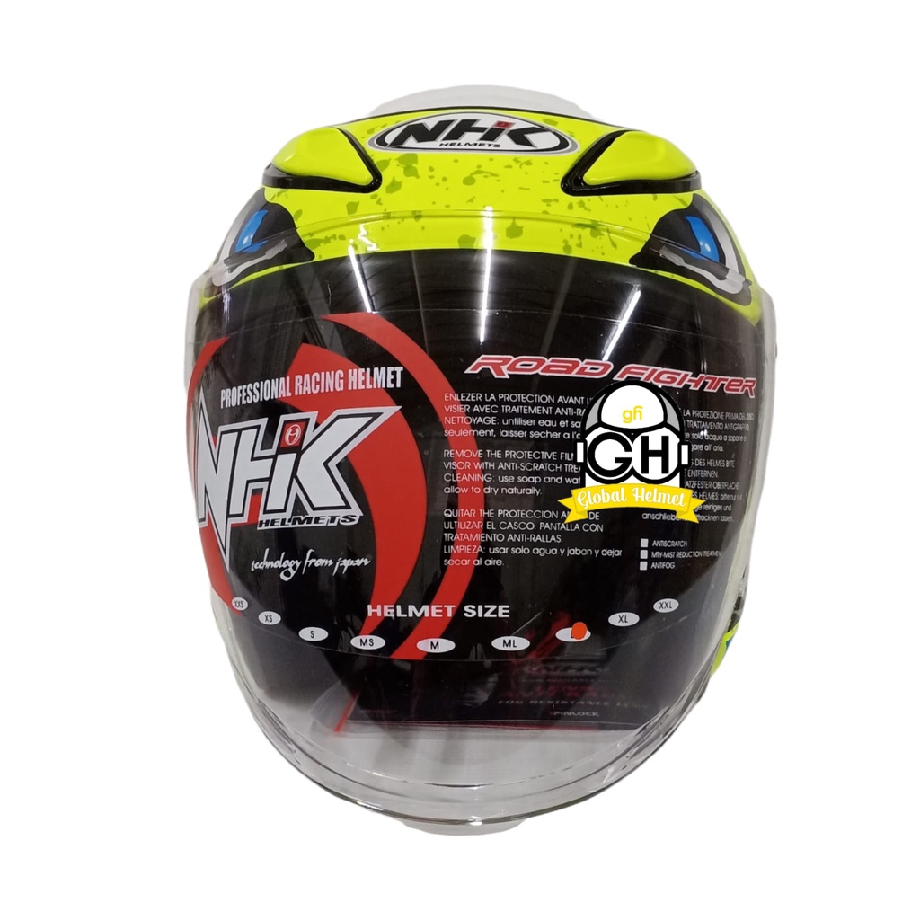 HELM NHK HALF FACE R6 GP EDITION SERGIO #2 YELLOW FLO