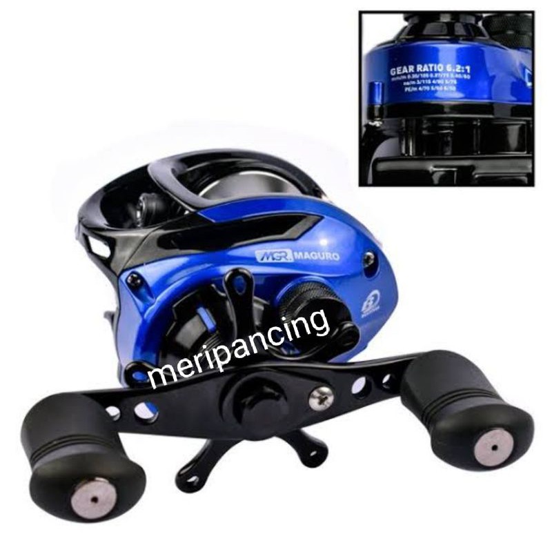 Reel Maguro BC COSMIC 101 SH | Handle Kiri | Casting | Gabus | Toman | Blue Black