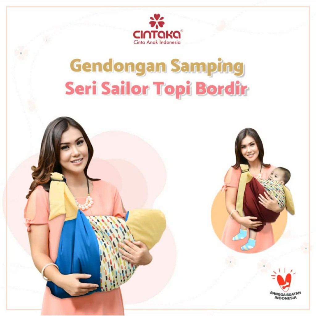 Cintaka Gendongan Bayi Samping Seri Sailor Topi Bordir TCG2333/Gendongan Bayi/Perlengkapan Bayi