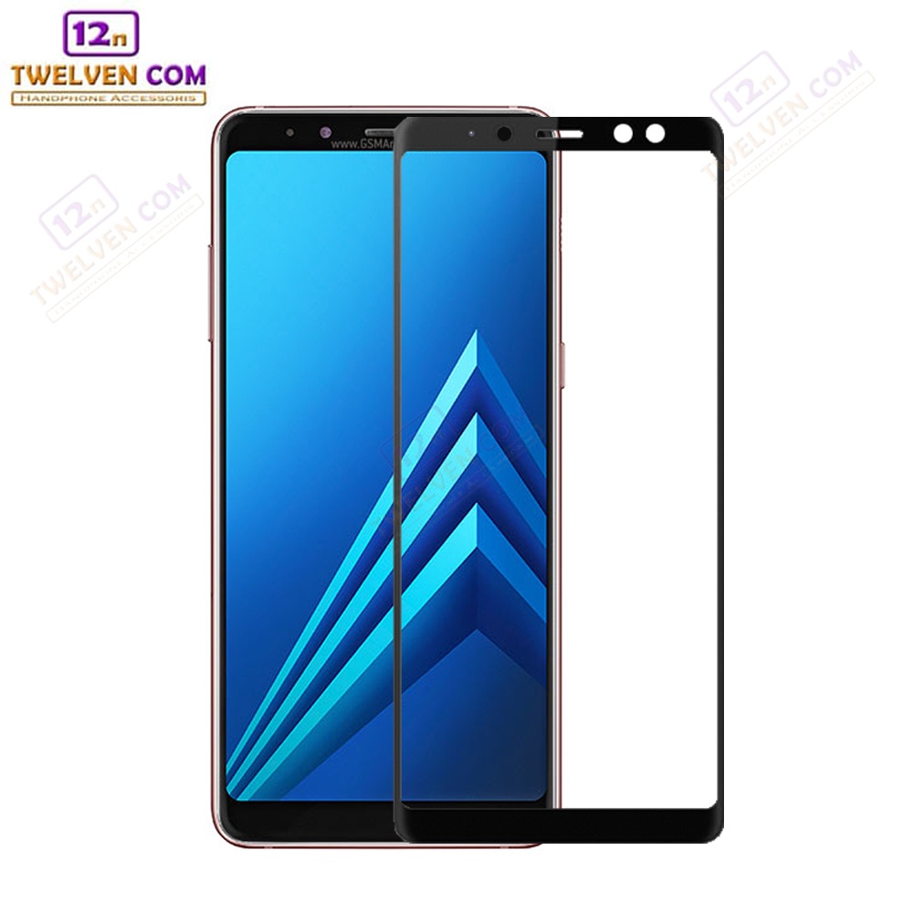 [FLASH SALE] zenBlade 5D Full Cover Tempered Glass Samsung A8+ (2018) - Hitam