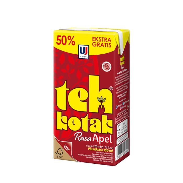 TEH KOTAK ULTRA RASA APEL 300 ml ( HARGA SATUAN )