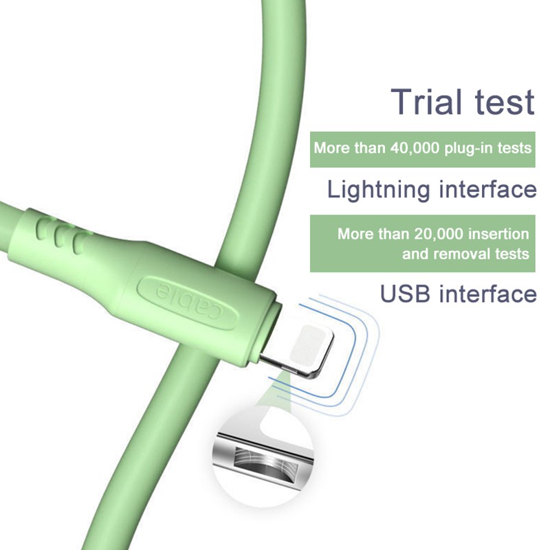 Kabel Data / Charger Micro Usb Tipe C Bahan Karet Silikon Untuk Samsung S20 S10 Plus iPhone 11x8p