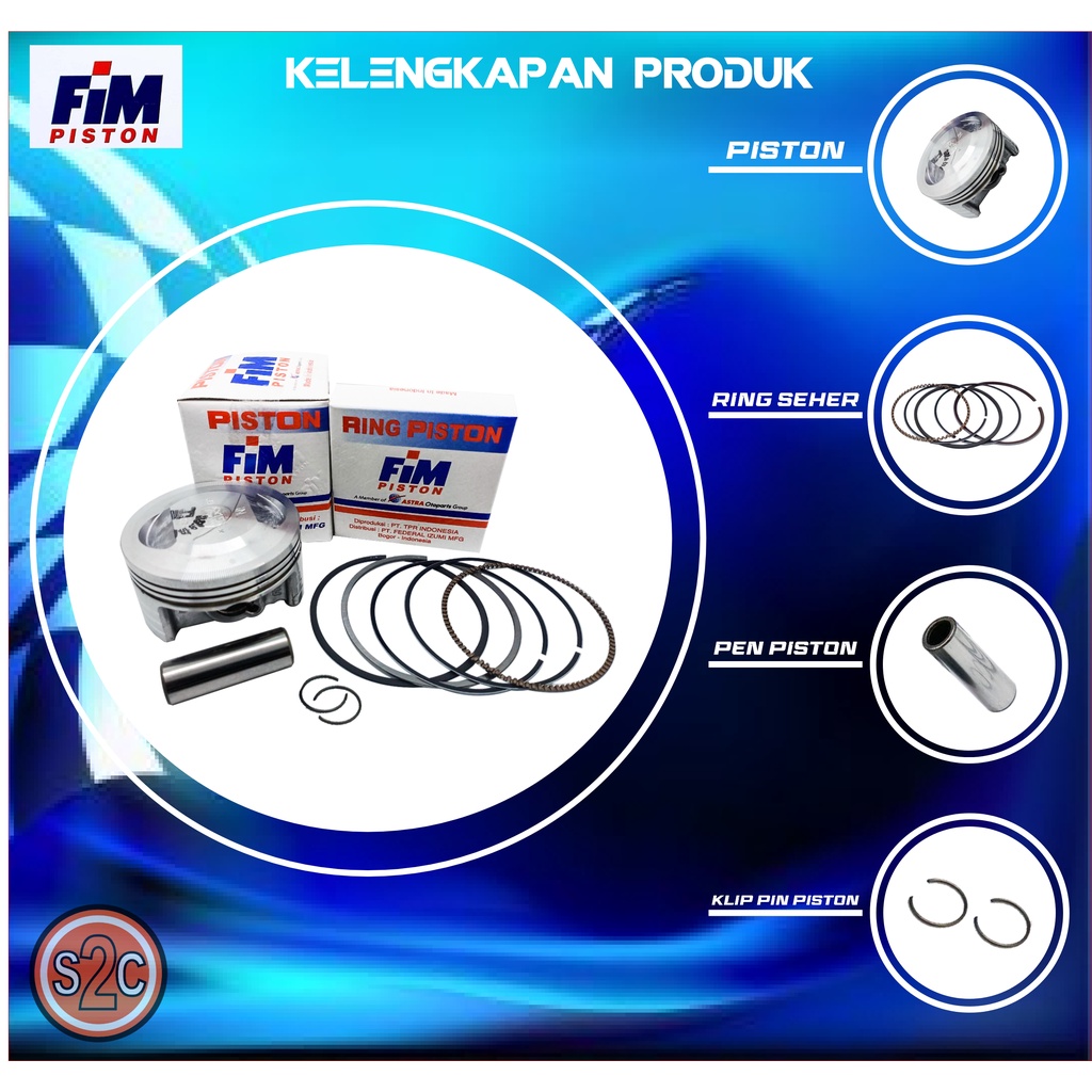 PISTON KIT KLX BORE UP FIM29 FIM 29 PEN 14 DIAMETER 61 SAMPAI 64-1