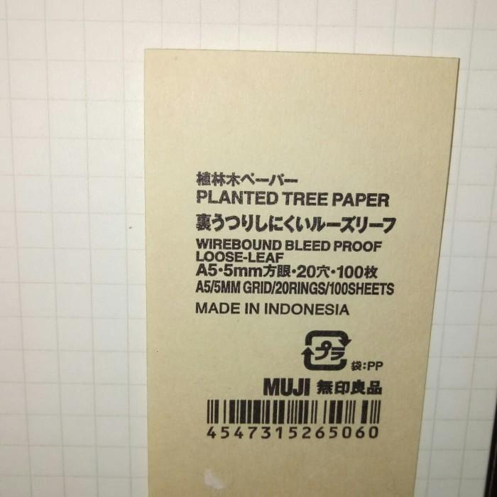 

Binder | (Ready Stock) Muji Original Kertas File Kotak / Grid Ukuran A5 Kualitas Terbaik